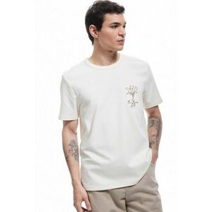 Tricou cu decolteu rotund cu broderie imagine