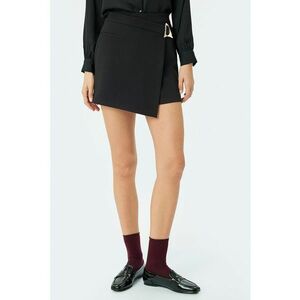 Fusta-pantalon cu talie inalta si model uni imagine