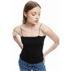 Top slim fit cu bretele subtiri imagine