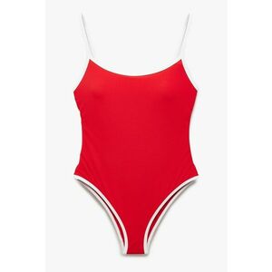 Costum de baie intreg cu terminatii contrastante imagine