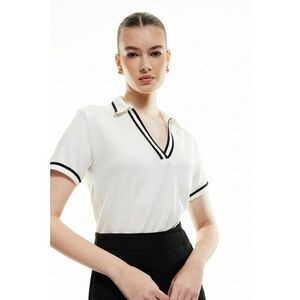 Tricou polo cu detalii contrastante imagine