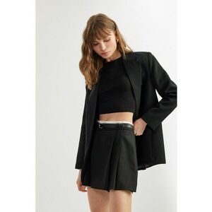 Fusta-pantalon cu talie inalta si curea imagine