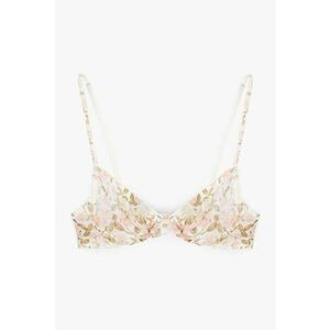 Sutien cu sustinere metalica si model floral imagine
