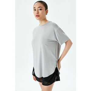Tricou texturat cu decolteu rotund imagine