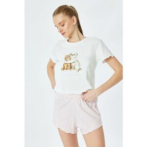 Pijama scurta cu imprimeu grafic imagine