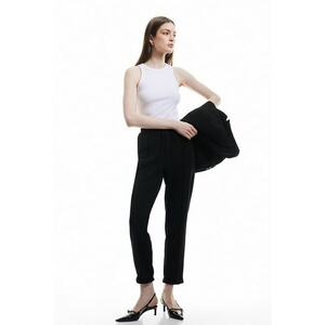Pantaloni de trening crop cu snur de ajustare imagine