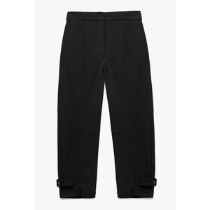 Pantaloni cu croiala dreapta si banda elastica in talie imagine