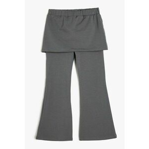 Pantaloni evazati din bumbac cu fusta integrata imagine