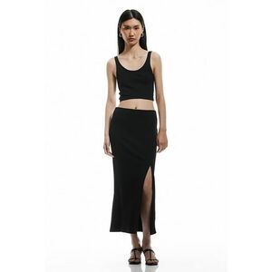 Fusta slim fit striat imagine