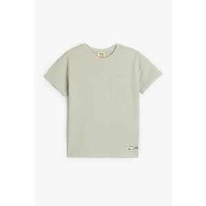 Tricou de bumbac cu buzunar pe piept imagine