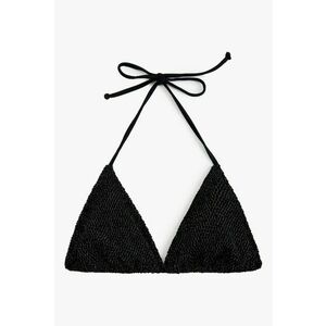 Sutien de baie cu cupe triunghiulare si model uni imagine