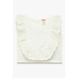 Bluza cu guler brodat - fara maneci imagine