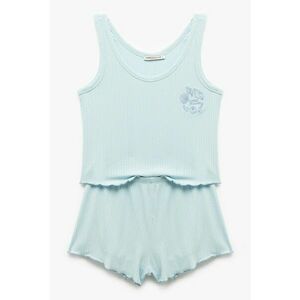 Pijama scurta din modal cu aspect striat imagine