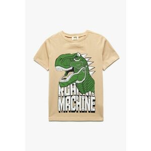 Tricou de bumbac cu imprimeu dinozaur imagine