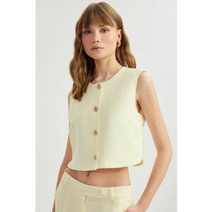 Vesta crop cu nasturi imagine