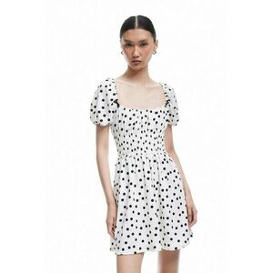 Rochie mini evazata cu buline imagine