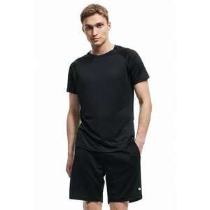 Tricou uni cu decolteu la baza gatului si maneci raglan imagine