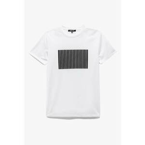 Tricou cu decolteu rotund si dungi imagine