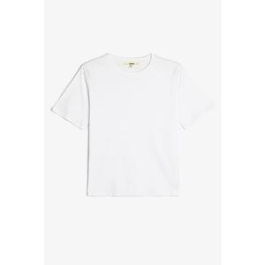Tricou uni cu decolteu la baza gatului imagine