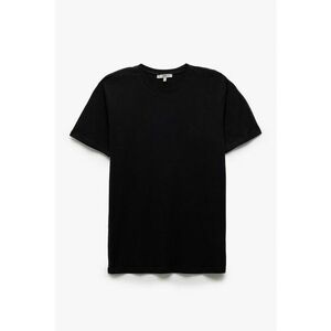 Tricou din amestec de bumbac cu decolteu la baza gatului imagine