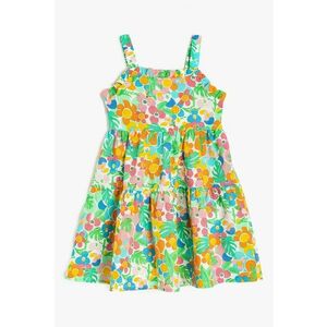 Rochie evazata din bumbac cu model floral imagine