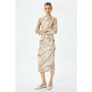 Rochie midi de plasa cu pliuri imagine