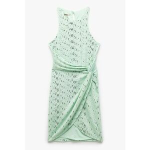 Rochie cu model si nod lateral imagine