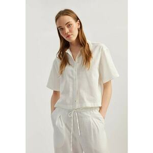 Camasa crop cu guler ascutit imagine