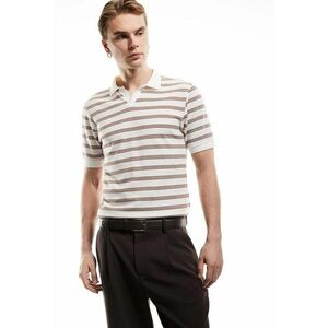 Tricou polo cu model in dungi imagine