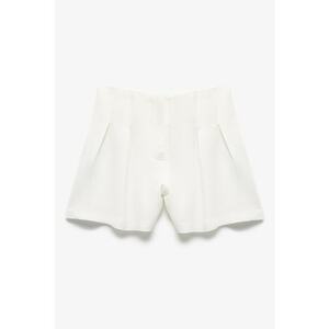 Pantaloni scurti plisati cu model uni imagine