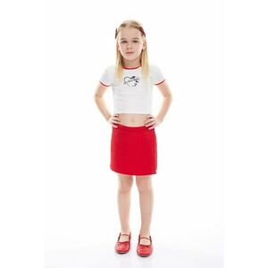 Fusta-pantalon texturata cu talie elastica imagine
