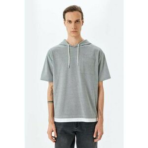 Tricou supradimensionat cu gluga imagine