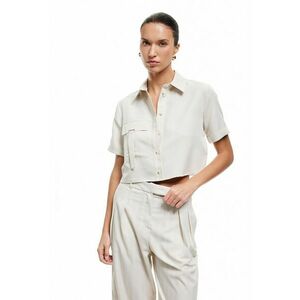 Camasa crop din amestec de modal imagine
