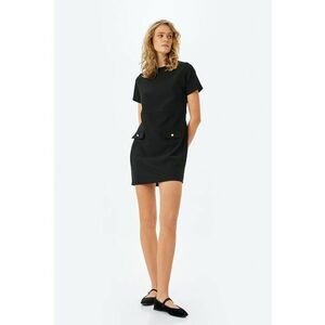 Rochie dreapta cu buzunare aplicate imagine