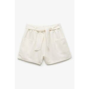 Pantaloni scurti din amestec de modal cu cordon in talie imagine