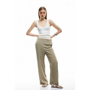 Pantaloni de satin cu croiala ampla imagine