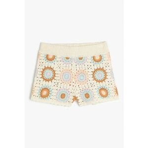 Pantaloni scurti crosetati cu talie striata imagine
