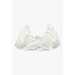 Bluza crop cu maneci bufante imagine