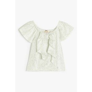 Bluza evazata cu funda si insertie stralucitoare imagine