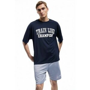 Tricou cu text si maneci cazute imagine