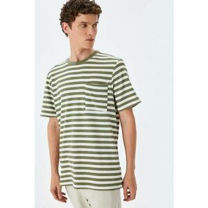 Tricou cu decolteu rotund si dungi imagine