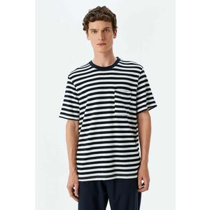 Tricou cu decolteu rotund si dungi imagine