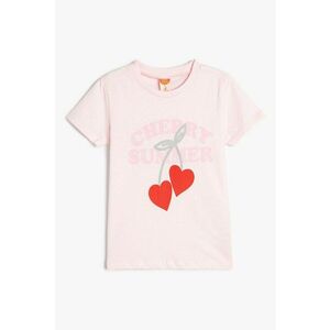 Tricou din bumbac cu model cirese imagine