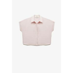 Camasa crop de satin imagine
