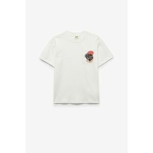 Tricou cu decolteu la baza gatului si buzunar pe piept imagine
