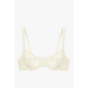 Sutien de bumbac fara sustinere metalica - cu aspect tricotat imagine