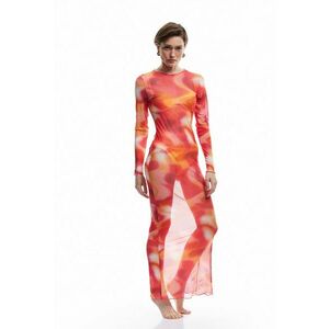 Rochie maxi cu aspect transparent imagine