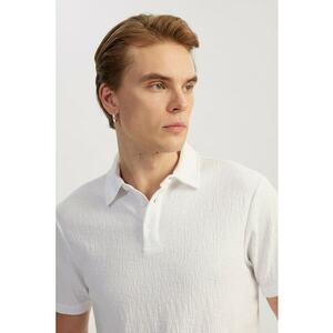 Tricou polo cu model texturat imagine