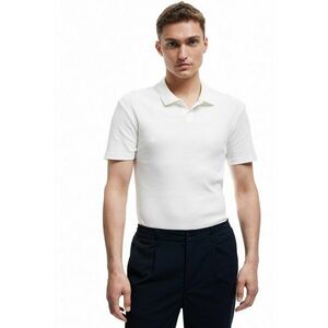 Tricou polo slim-fit din bumbac imagine