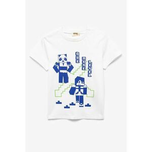 Tricou cu model si decolteu la baza gatului imagine